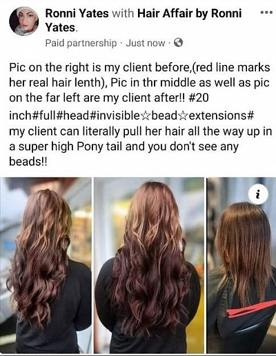 24 inch invisible bead hair extension installation